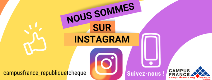 Compte Instagram Suivez-nous pour découvrir les opportunités d'études en France !